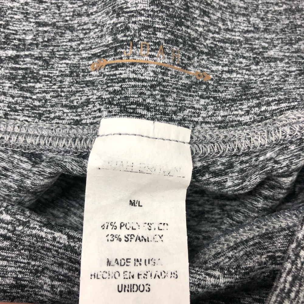 Joah Brown Lift Leggings Marled Gray Scallop Ankle - Picture 4 of 7